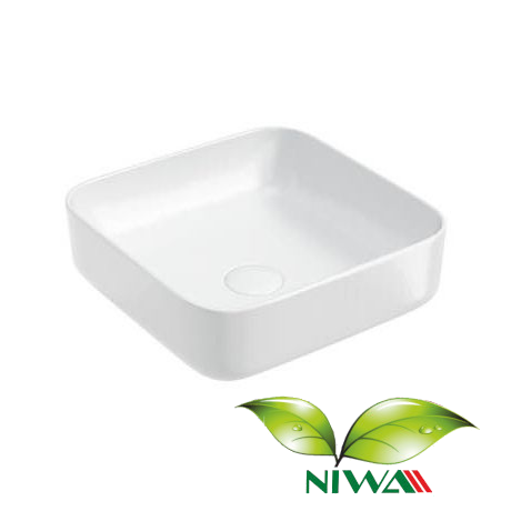 DEFRA CARIA UMYWALKA NABLATOWA KWADRATOWA 390x390x130 BIAŁA L5048